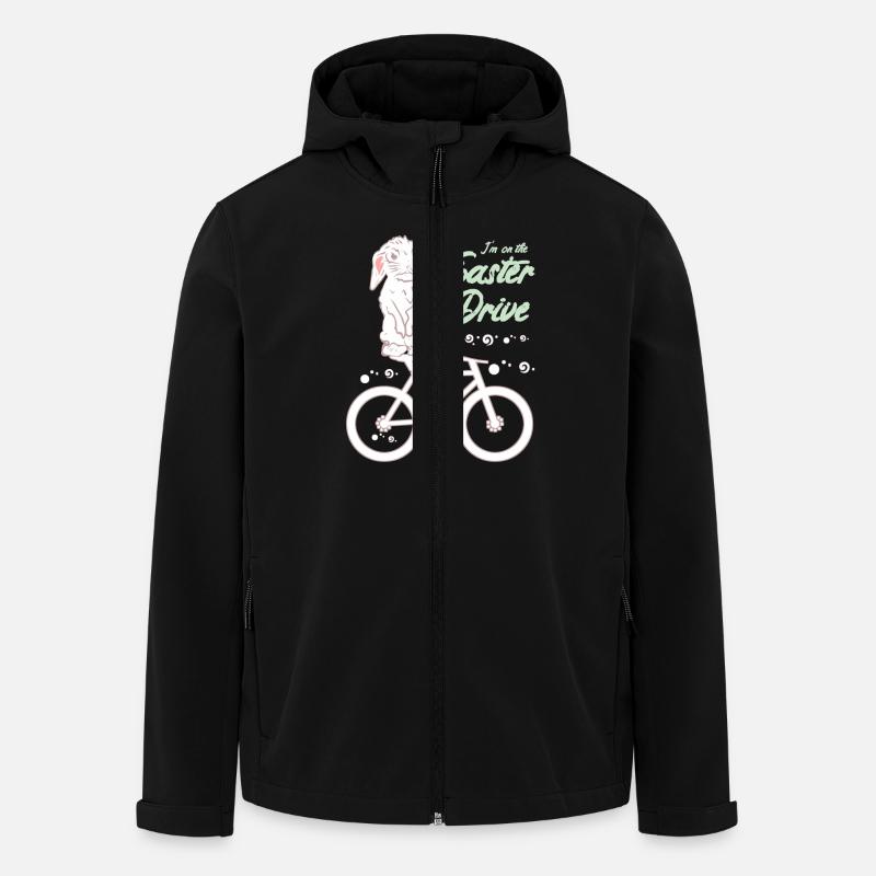 Easter bunny with bicycle - Men’s Recycled Softshell Jacket by Stanley/Stella - black