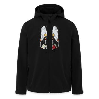 Churches Rat Mouse Cross Crucifix Halloween - Men’s Recycled Softshell Jacket by Stanley/Stella - black - Front - AI Model Male 185 light (185cm)