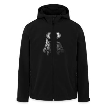 Skelett Tequila Mexiko Dia de los Muertos - Recycelte Männer Softshell-Jacke von Stanley/Stella - Schwarz - Vorne - AI Model Male 185 light (185cm)