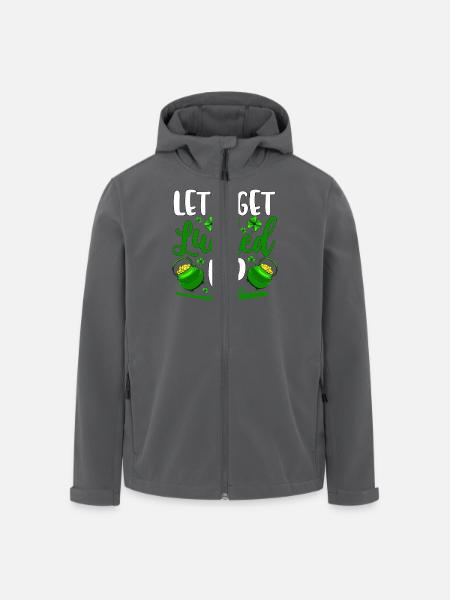 Let's get lucked up - Men’s Recycled Softshell Jacket by Stanley/Stella - black