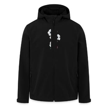 Snake and white flowers illustration serpent and - Men’s Recycled Softshell Jacket by Stanley/Stella - black - Front - AI Model Male 185 light (185cm)