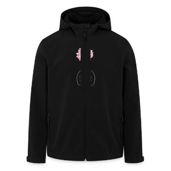 Rosa Blume Leben Liebe Lachen Inspirierendes Zitat - Recycelte Männer Softshell-Jacke von Stanley/Stella - Schwarz - Vorne - AI Model Male 185 light (185cm)