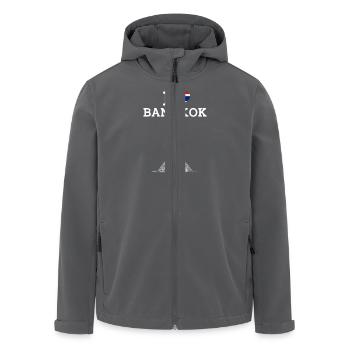 J’aime Bangkok Heart Flag Thailand Tower Lover - Veste softshell homme en polyester recyclé Stanley/Stella - charbon - Devant - AI Model Male 185 light (185cm)