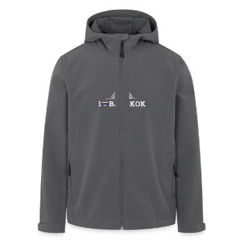 Amoureux de la Tour Eiffel Thaïlande J’aime Bangkok Drapeau - Veste softshell homme en polyester recyclé Stanley/Stella - charbon - Devant - AI Model Male 185 light (185cm)