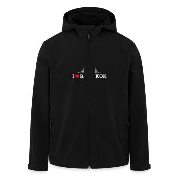 J’aime Bangkok Drapeau Tour Eiffel Lover Thaïlande - Veste softshell homme en polyester recyclé Stanley/Stella - noir - Devant - AI Model Male 185 light (185cm)