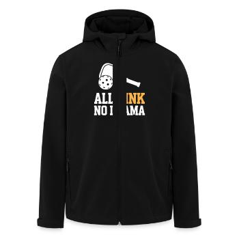 Funny Pickleball Saying: All Dink No Drama - Men’s Recycled Softshell Jacket by Stanley/Stella - black - Front - AI Model Male 185 light (185cm)