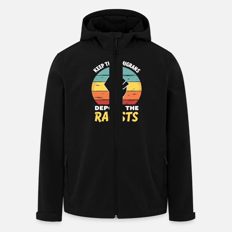 Anti-Racism Diversity, Justice & Equality - Men’s Recycled Softshell Jacket by Stanley/Stella - black