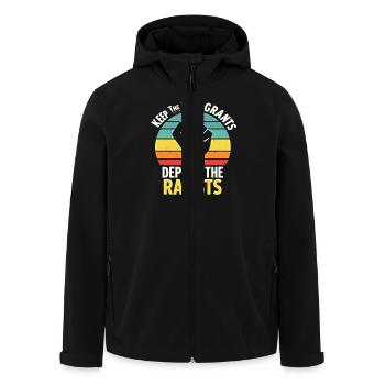 Anti-Racism Diversity, Justice & Equality - Men’s Recycled Softshell Jacket by Stanley/Stella - black - Front - AI Model Male 185 light (185cm)