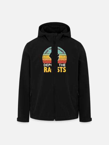 Anti-Racism Diversity, Justice & Equality - Men’s Recycled Softshell Jacket by Stanley/Stella - black