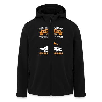 Dudelsackspieler Dudelsack Männer Geschenk - Recycelte Männer Softshell-Jacke von Stanley/Stella - Schwarz - Vorne - AI Model Male 185 light (185cm)