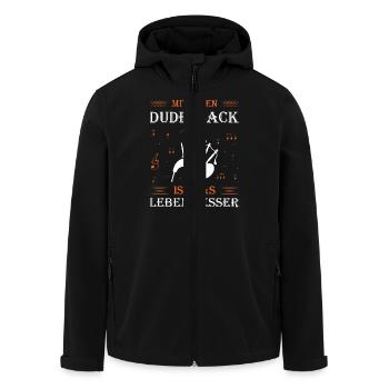 Dudelsackspieler Dudelsack Männer Geschenk - Recycelte Männer Softshell-Jacke von Stanley/Stella - Schwarz - Vorne - AI Model Male 185 light (185cm)