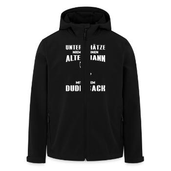 Dudelsackspieler Dudelsack Männer Geschenk - Recycelte Männer Softshell-Jacke von Stanley/Stella - Schwarz - Vorne - AI Model Male 185 light (185cm)