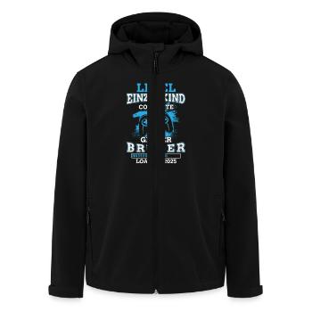 Level Einzelkind Complete Großer Bruder 2025 - Recycelte Männer Softshell-Jacke von Stanley/Stella - Schwarz - Vorne - AI Model Male 185 light (185cm)