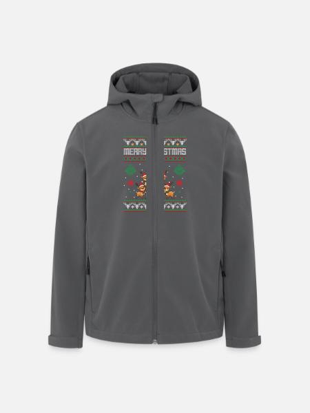 Rentier Weihnachten - Recycelte Männer Softshell-Jacke von Stanley/Stella - Schwarz