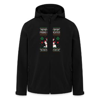 Lama Weihnachtsbaum Weihnachten - Recycelte Männer Softshell-Jacke von Stanley/Stella - Schwarz - Vorne - AI Model Male 185 light (185cm)