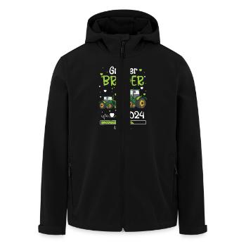 Ich Werde Großer Bruder 2024 Traktor - Recycelte Männer Softshell-Jacke von Stanley/Stella - Schwarz - Vorne - AI Model Male 185 light (185cm)