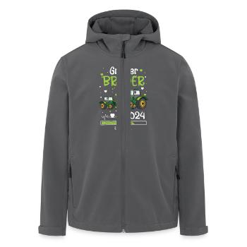 Ich Werde Großer Bruder 2024 Traktor - Recycelte Männer Softshell-Jacke von Stanley/Stella - Anthrazit - Vorne - AI Model Male 185 light (185cm)