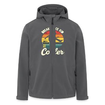 Breakdance Kid Breakdancer Retro Dance B-Boys - Veste softshell homme en polyester recyclé Stanley/Stella - charbon - Devant - AI Model Male 185 light (185cm)