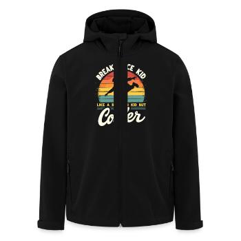 Breakdance Kid Breakdancer Retro Dance B-Boys - Men’s Recycled Softshell Jacket by Stanley/Stella - black - Front - AI Model Male 185 light (185cm)