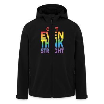 Pride LGBTQ Pride Regenbogen Pride Gay Pride Lgbtq - Recycelte Männer Softshell-Jacke von Stanley/Stella - Schwarz - Vorne - AI Model Male 185 light (185cm)
