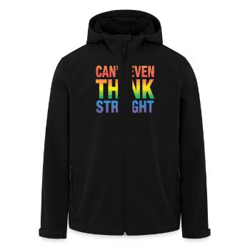 Fierté LGBTQ Fierté arc-en-ciel Fierté gaie Lgbtq - Veste softshell homme en polyester recyclé Stanley/Stella - noir - Devant - AI Model Male 185 light (185cm)