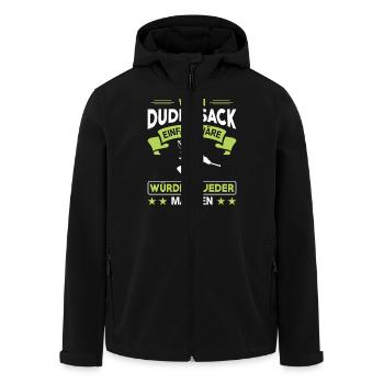 Dudelsackspieler Dudelsack Männer Geschenk - Recycelte Männer Softshell-Jacke von Stanley/Stella - Schwarz - Vorne - AI Model Male 185 light (185cm)