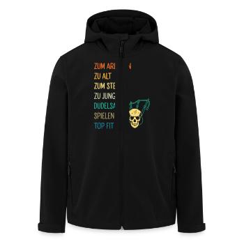 Dudelsackspieler Dudelsack Männer Geschenk - Recycelte Männer Softshell-Jacke von Stanley/Stella - Schwarz - Vorne - AI Model Male 185 light (185cm)