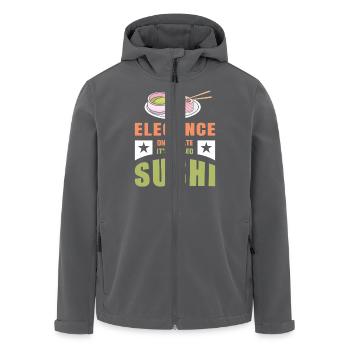 Sushi Japan Essen Sushi-Mahlzeit - Recycelte Männer Softshell-Jacke von Stanley/Stella - Anthrazit - Vorne - AI Model Male 185 light (185cm)