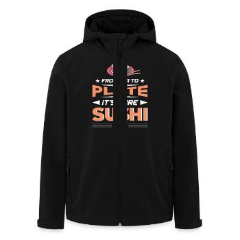 Sushi Japan Essen Sushi-Mahlzeit - Recycelte Männer Softshell-Jacke von Stanley/Stella - Schwarz - Vorne - AI Model Male 185 light (185cm)