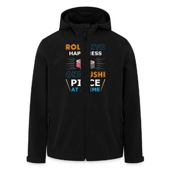 Sushi Japan Essen Sushi-Mahlzeit - Recycelte Männer Softshell-Jacke von Stanley/Stella - Schwarz - Vorne - AI Model Male 185 light (185cm)