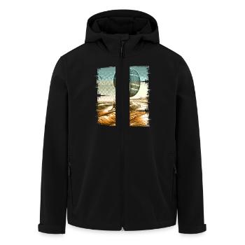 Kitesurfen Kitesurfer Kiteboard - Recycelte Männer Softshell-Jacke von Stanley/Stella - Schwarz - Vorne - AI Model Male 185 light (185cm)
