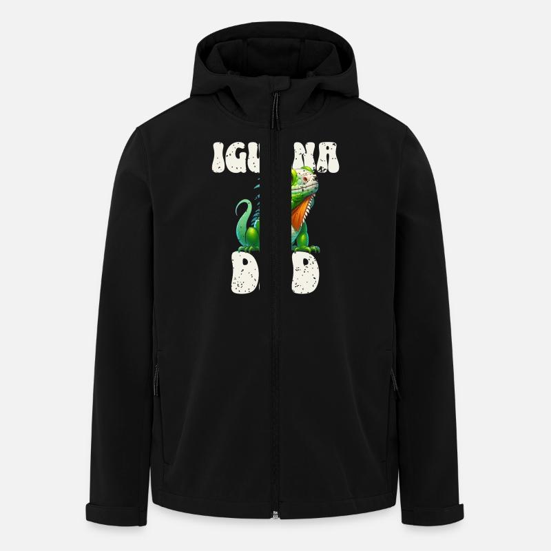 Papa iguane - Veste softshell homme en polyester recyclé Stanley/Stella - noir