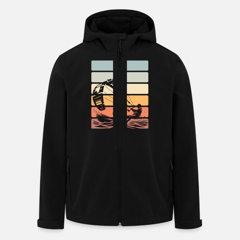 Kitesurf Kitesurfer Kiteboard - Veste softshell homme en polyester recyclé Stanley/Stella - noir