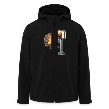 Taco Basketball Basketballer - Recycelte Männer Softshell-Jacke von Stanley/Stella - Schwarz - Vorne - AI Model Male 185 light (185cm)