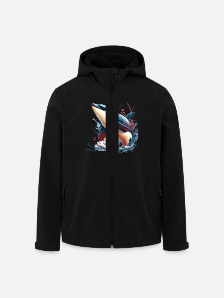Orca Killer Whale - Men’s Recycled Softshell Jacket by Stanley/Stella - black