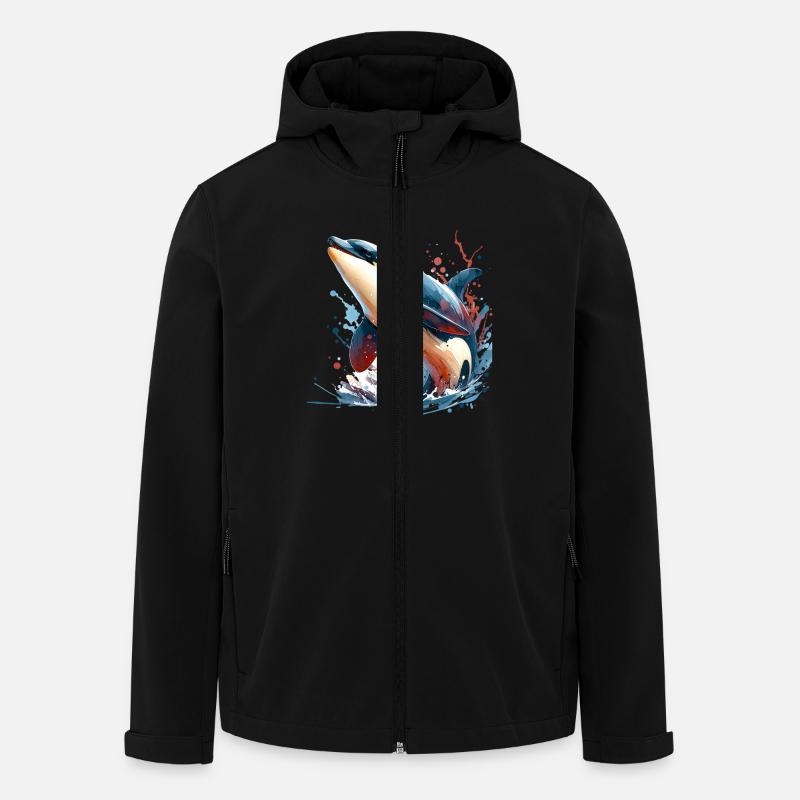 Orca Schwertwal - Recycelte Männer Softshell-Jacke von Stanley/Stella - Schwarz