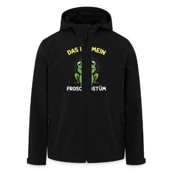 Karneval Kostüm Frosch DAS IST MEIN FROSCH KOSTÜM - Recycelte Männer Softshell-Jacke von Stanley/Stella - Schwarz - Vorne - AI Model Male 185 light (185cm)