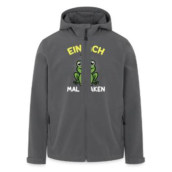 Karneval Party EINFACH MAL QUACKEN Lustiges - Recycelte Männer Softshell-Jacke von Stanley/Stella - Anthrazit - Vorne - AI Model Male 185 light (185cm)