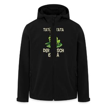 Faschings Kostüm TATÜ TATATA DER FROSCH IST DA - Recycelte Männer Softshell-Jacke von Stanley/Stella - Schwarz - Vorne - AI Model Male 185 light (185cm)