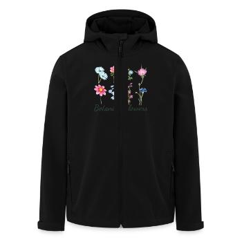 Aquarelle Fleurs Botaniques Illustration Aquarelle - Veste softshell homme en polyester recyclé Stanley/Stella - noir - Devant - AI Model Male 185 light (185cm)