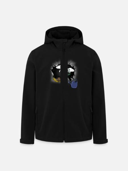 Snowdrop Flower Snail Snails - Men’s Recycled Softshell Jacket by Stanley/Stella - black