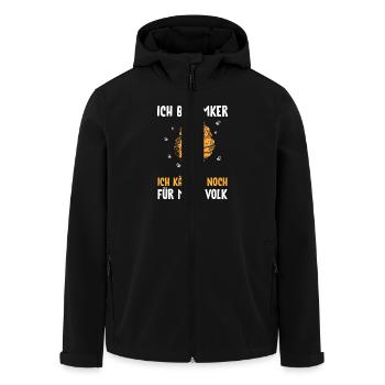 Ich bin Imker Ich kämpfe noch für mein Volk Bienen - Recycelte Männer Softshell-Jacke von Stanley/Stella - Schwarz - Vorne - AI Model Male 185 light (185cm)