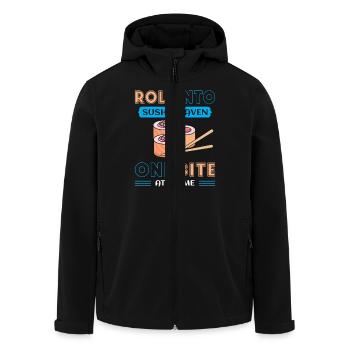 Sushi Japan Essen Sushi-Mahlzeit - Recycelte Männer Softshell-Jacke von Stanley/Stella - Schwarz - Vorne - AI Model Male 185 light (185cm)