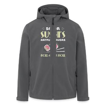 Sushi Japan Essen Sushi-Mahlzeit - Recycelte Männer Softshell-Jacke von Stanley/Stella - Anthrazit - Vorne - AI Model Male 185 light (185cm)