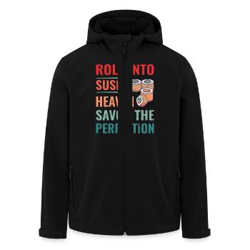 Sushi Japan Essen Sushi-Mahlzeit - Recycelte Männer Softshell-Jacke von Stanley/Stella - Schwarz - Vorne - AI Model Male 185 light (185cm)