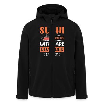 Sushi Japan Essen Sushi-Mahlzeit - Recycelte Männer Softshell-Jacke von Stanley/Stella - Schwarz - Vorne - AI Model Male 185 light (185cm)