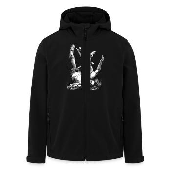Skater Woman in Impact – Fighting Spirit Shirt - Men’s Recycled Softshell Jacket by Stanley/Stella - black - Front - AI Model Male 185 light (185cm)
