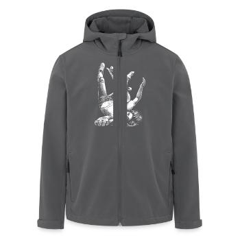 Skaterfrau im Aufprall – Kämpfergeist Shirt - Recycelte Männer Softshell-Jacke von Stanley/Stella - Anthrazit - Vorne - AI Model Male 185 light (185cm)