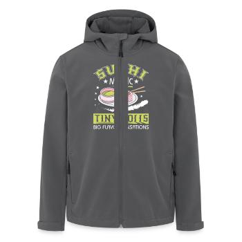 Sushi Japan Essen Sushi-Mahlzeit - Recycelte Männer Softshell-Jacke von Stanley/Stella - Anthrazit - Vorne - AI Model Male 185 light (185cm)