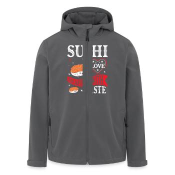 Sushi Japan Essen Sushi-Mahlzeit - Recycelte Männer Softshell-Jacke von Stanley/Stella - Anthrazit - Vorne - AI Model Male 185 light (185cm)